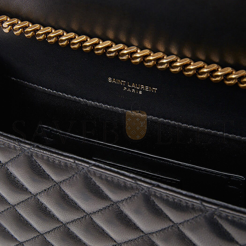 YSL ENVELOPE SMALL IN MIX MATELASSÉ QUILTED LEATHER 600195AABZO1025 (21*13*6cm)